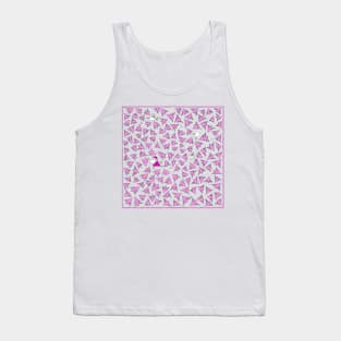 Pink Christmas trees with Santa Claus Tank Top